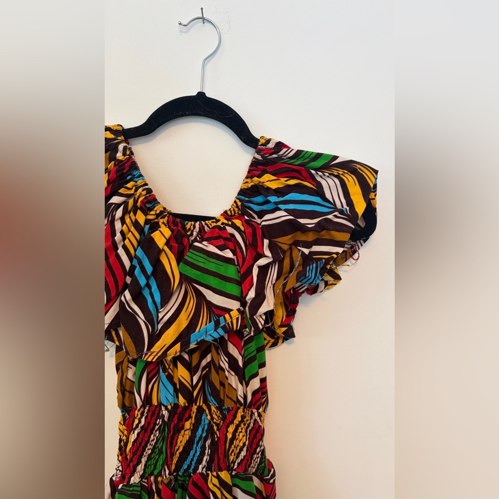 Colorful Striped Midi Dress
